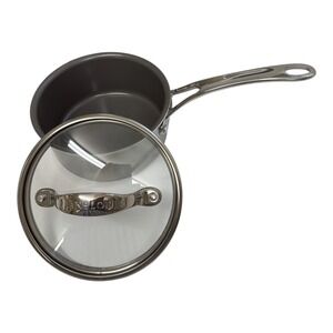 Anolon 1.5qt Silver Stainless Steel Induction Pot with Lid QQQ25T EUC